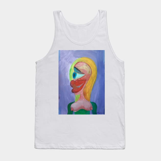 blonde cubist girl 4 Tank Top by diegomanuel